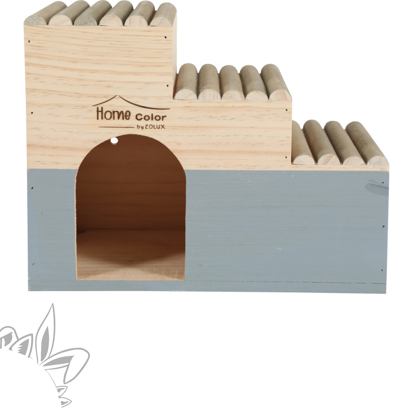 Cabane en bois grise