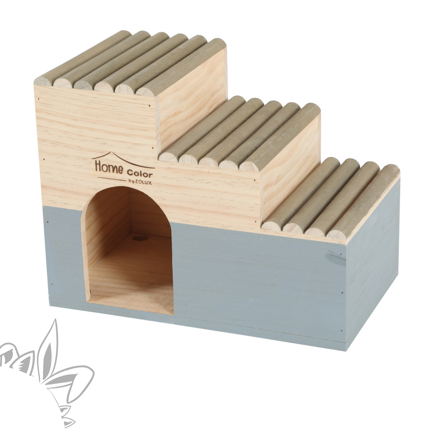 Cabane en bois grise