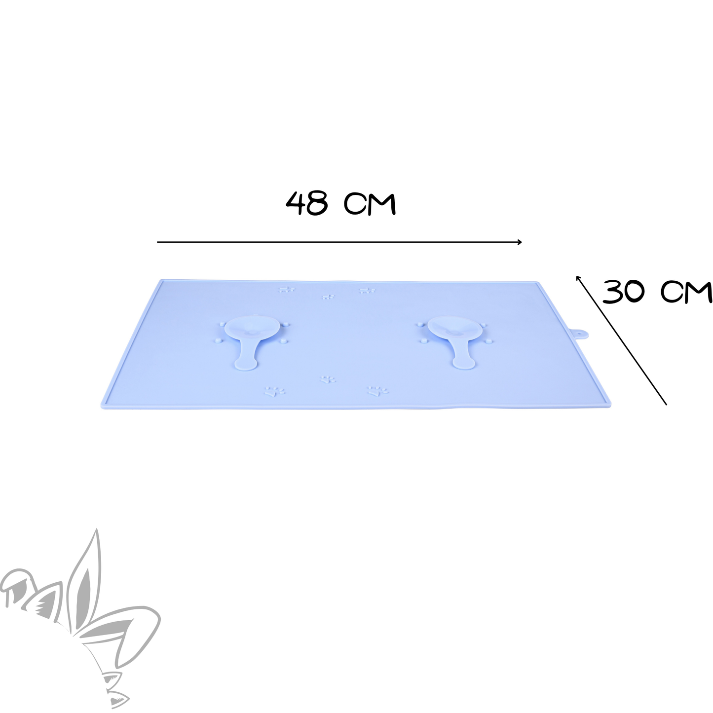 Tapis anti dérapant ventouse pour gamelle pour chien