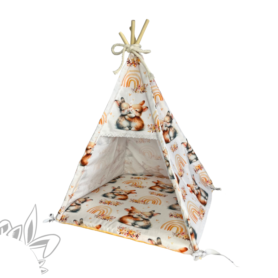 Tipi Astic’Home - Tissu Lapin Arc-en-ciel