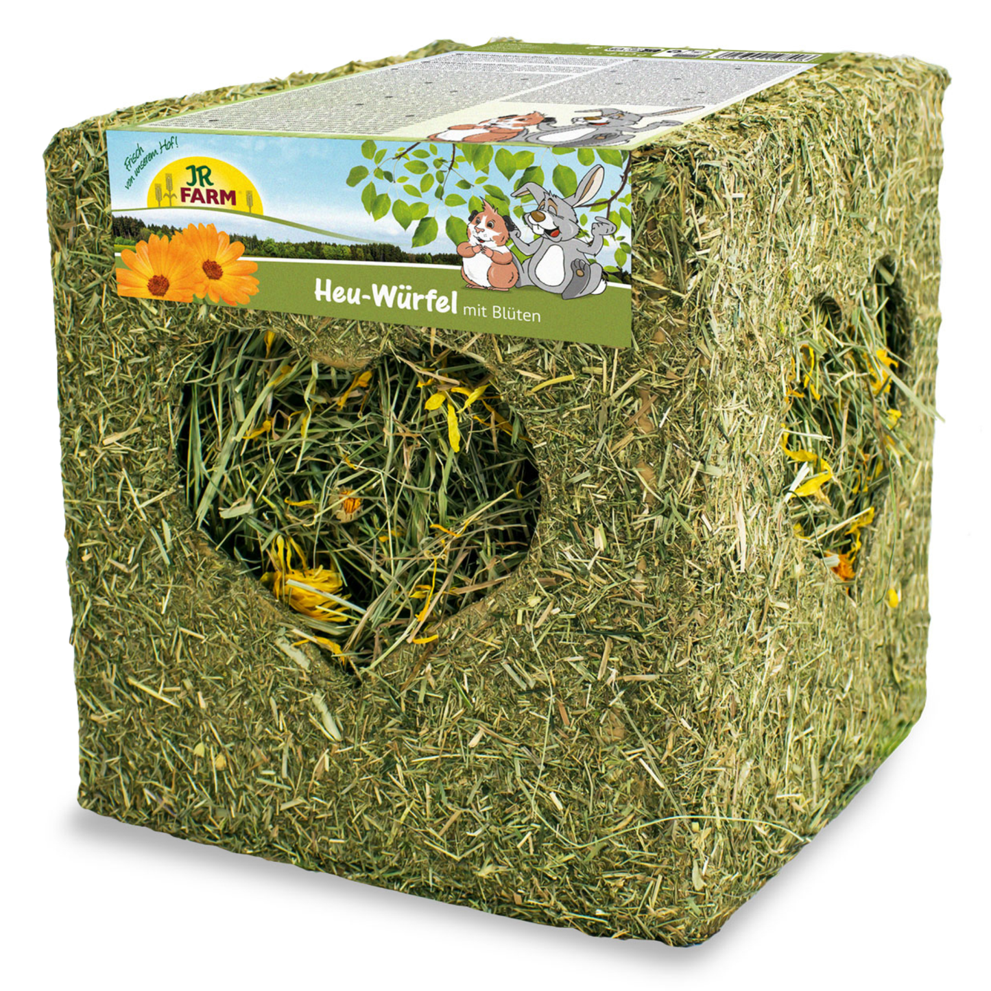 JR FARM cube au foin et fleurs pour lapin et rongeur