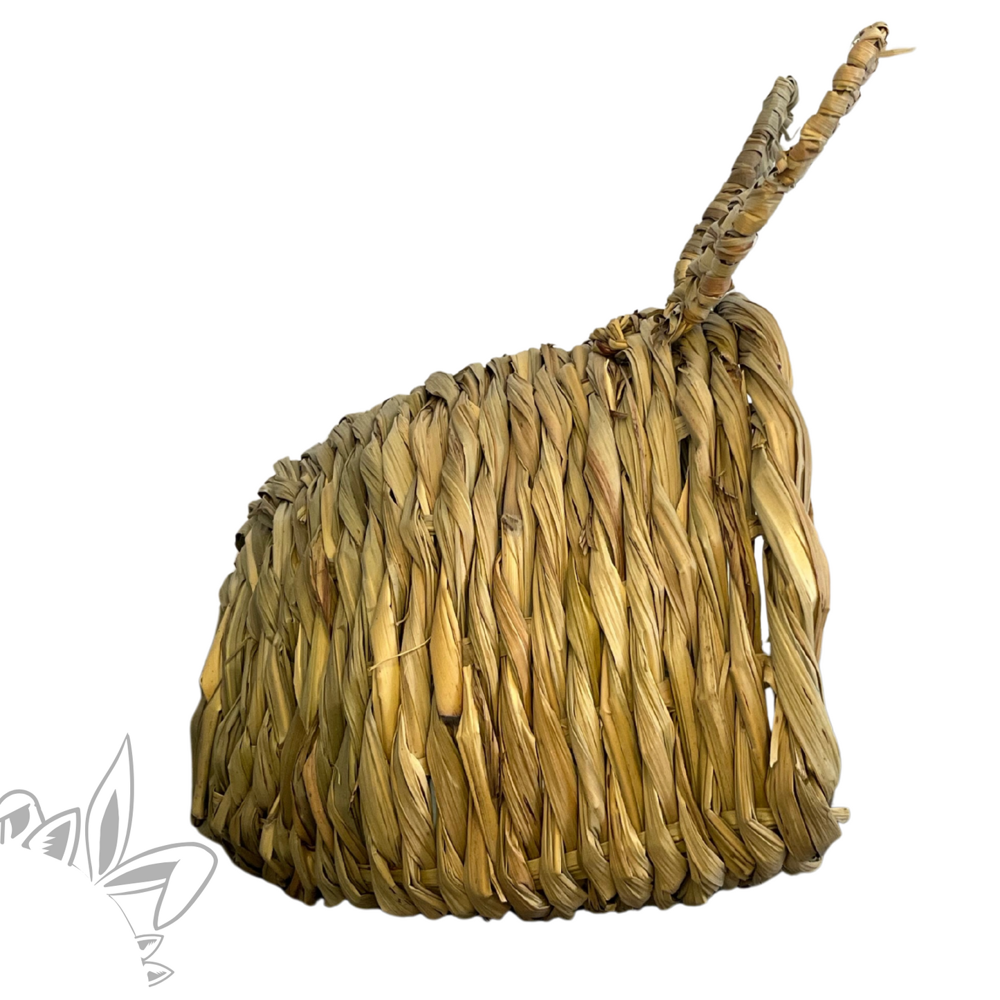 Cabane naturelle pour lapin en herbe séchée, cachette à ronger, dimensions 20 × 21 cm