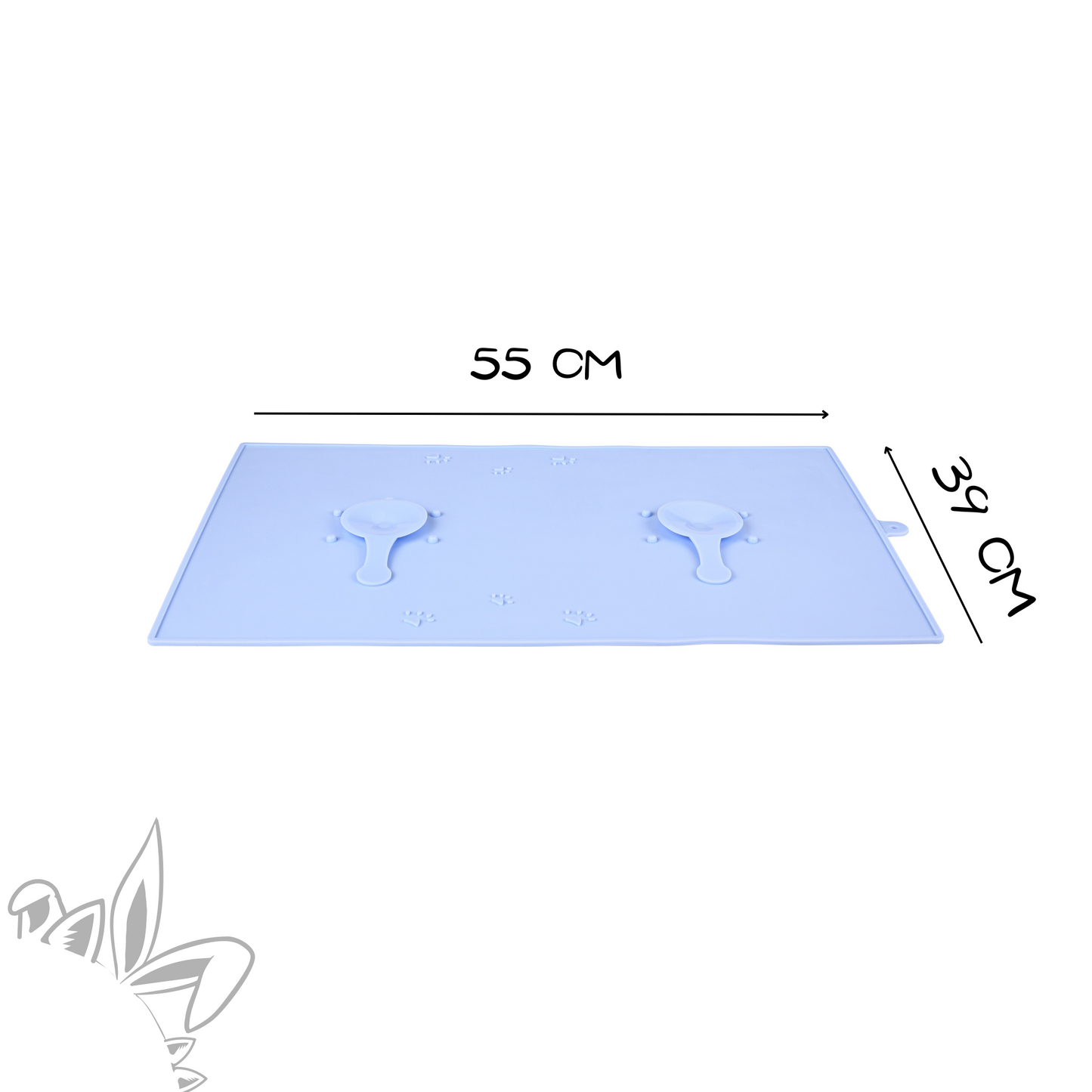Tapis anti dérapant ventouse pour gamelle pour chien