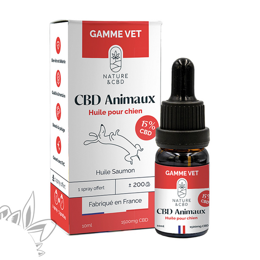Huile de CBD pour chien 15% - Gamme Vet