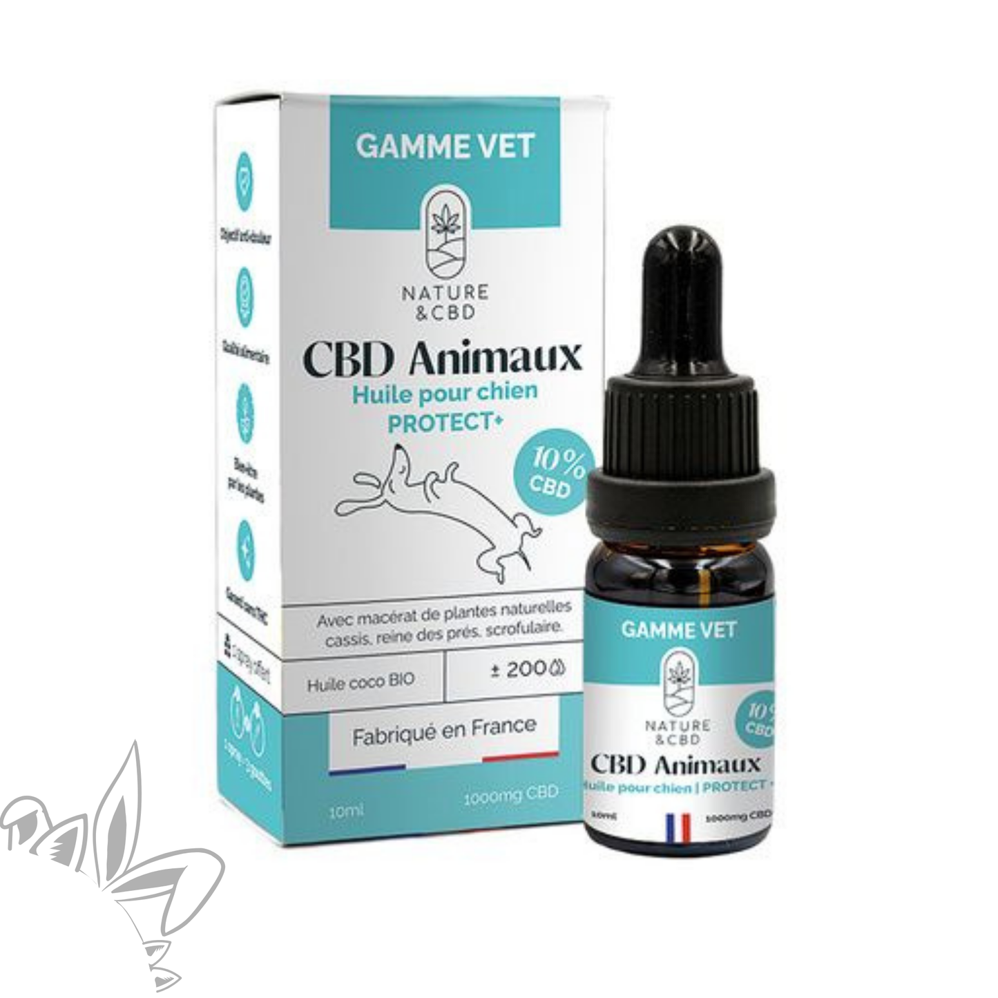 Huile de CBD pour chiens PROTECT+ -10% - Unique