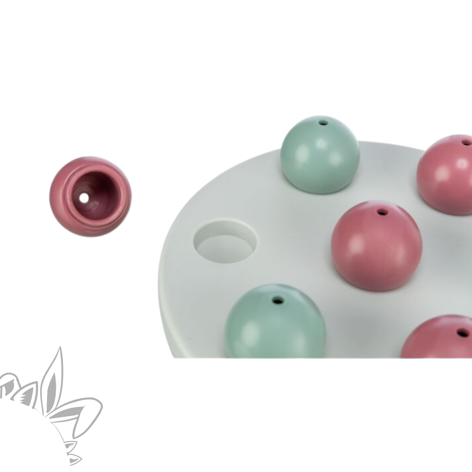 Jeu d’intelligence pour chien chat et lapin : solitaire rose et vert