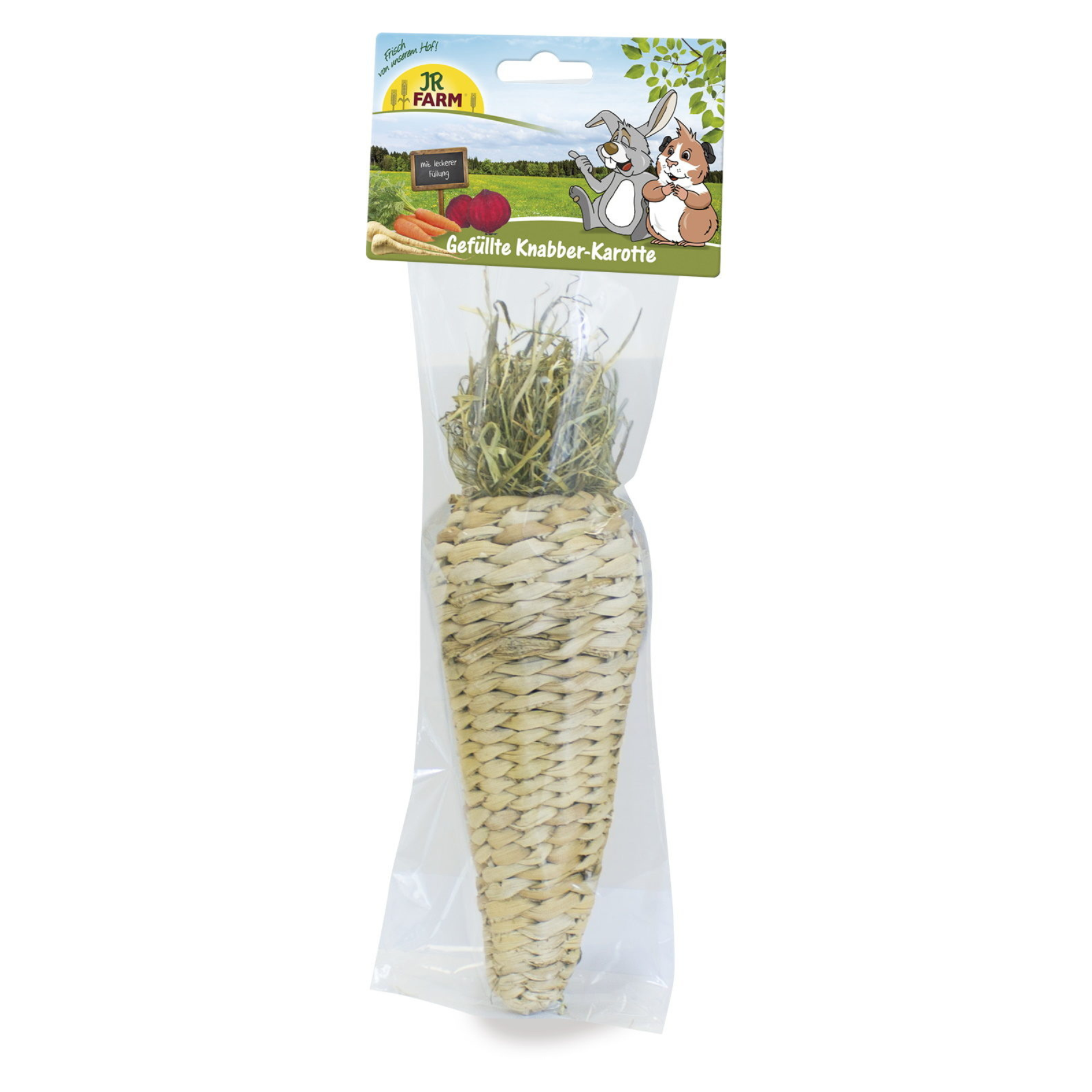Jouet pour lapin Carotte fourrée aux friandises, jeu pour lapin