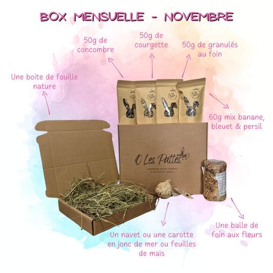 Box mensuelle pour lapin