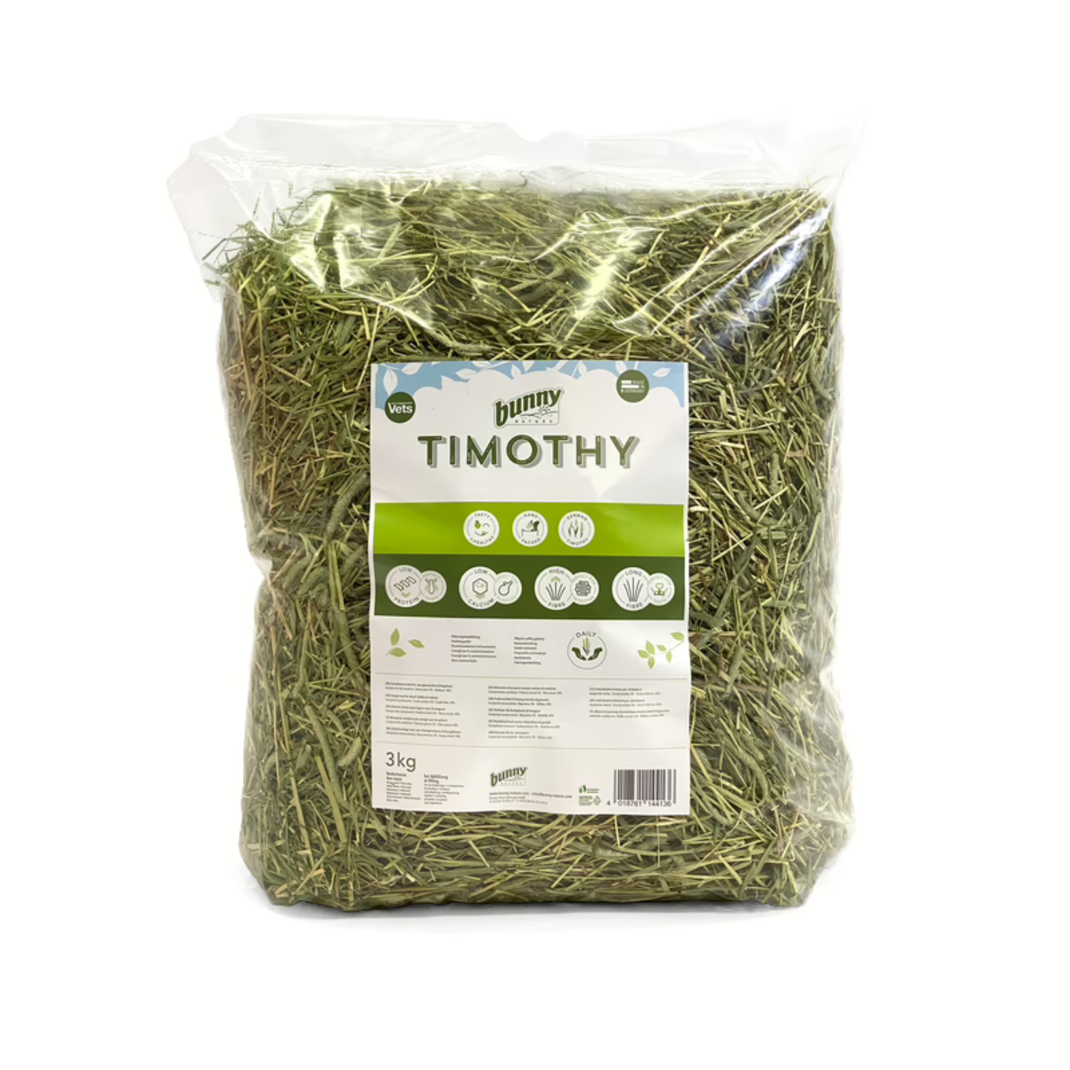 Brins de foin de fléole des prés bien verts et riches en fibres pour rongeurs