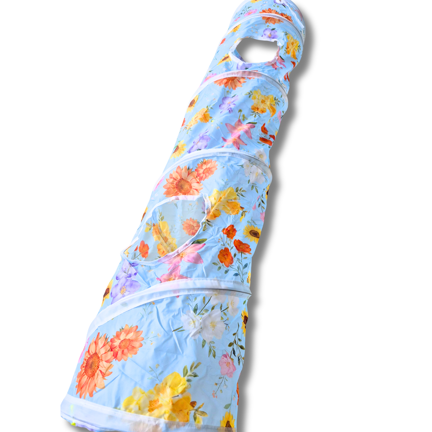 Tunnel XL pour lapins motif fleurs