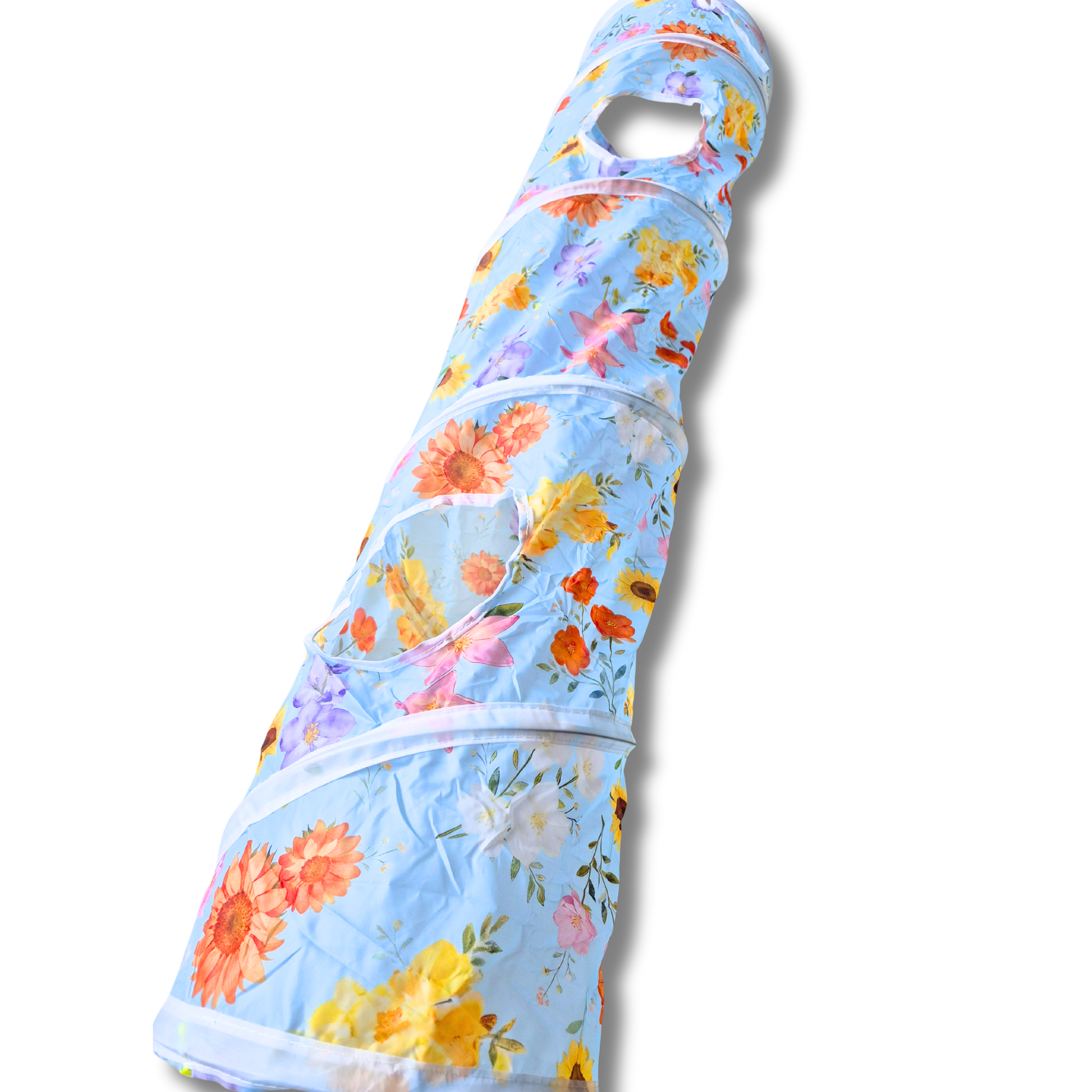 Tunnel XL pour lapins motif fleurs