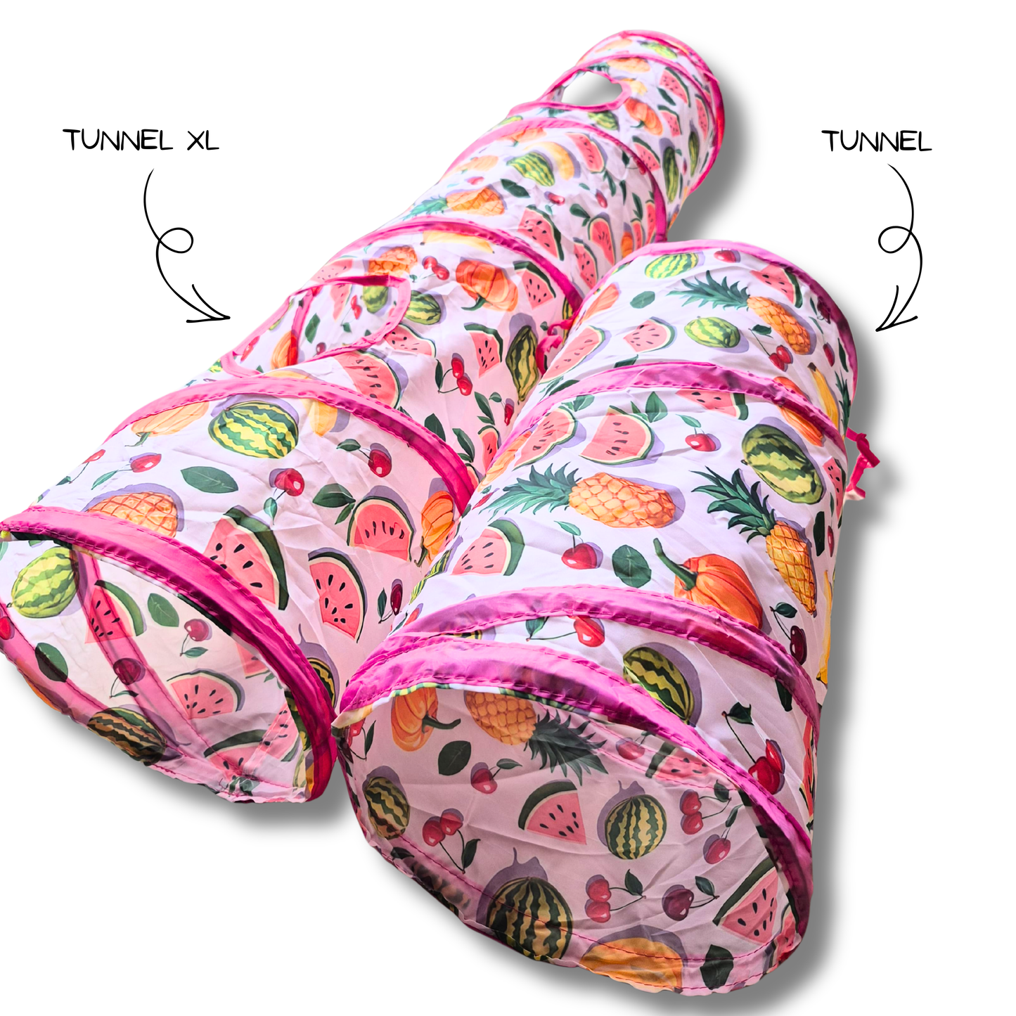 Tunnel pour lapin motif fruits