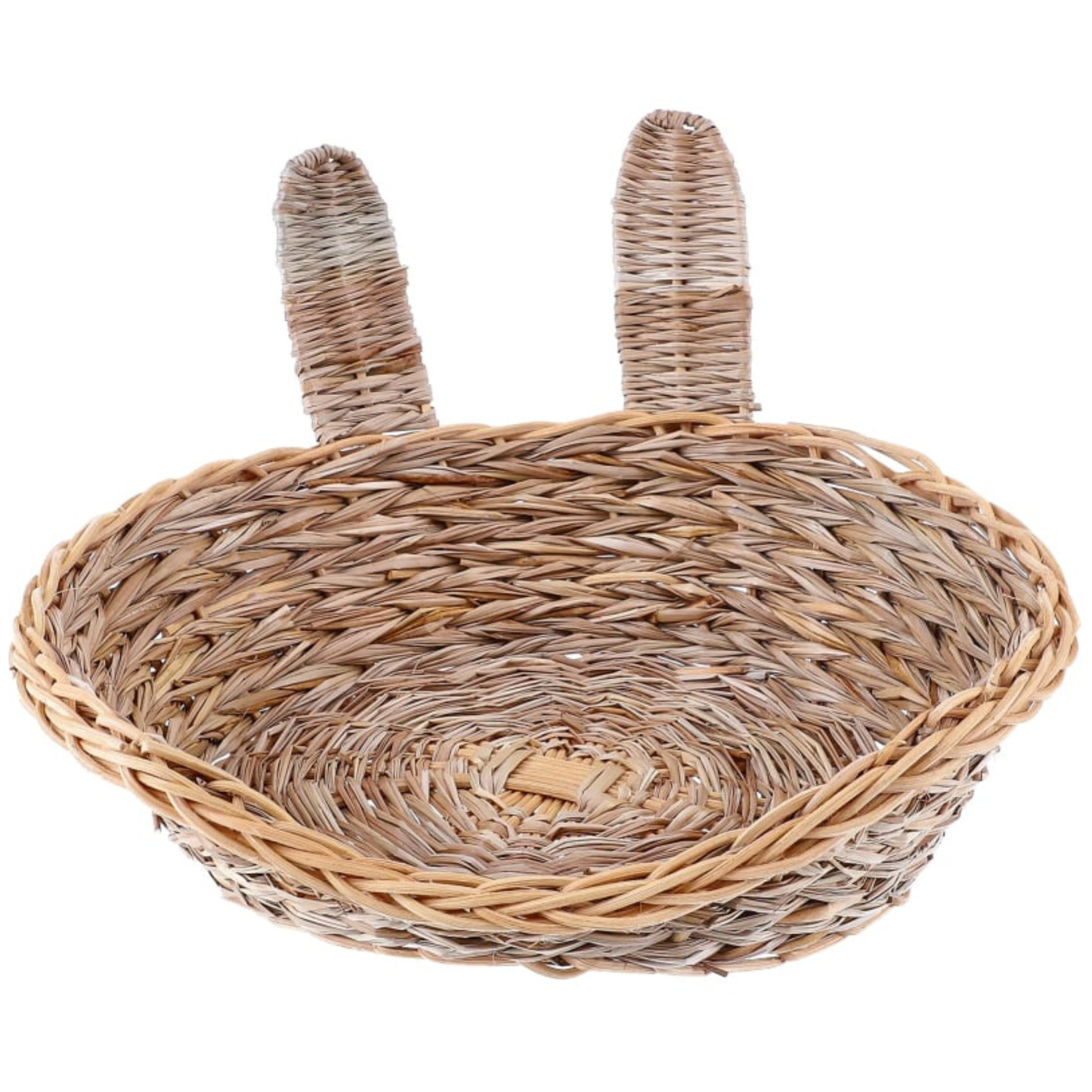 corbeille a oreilles pour lapin en jonc de mer