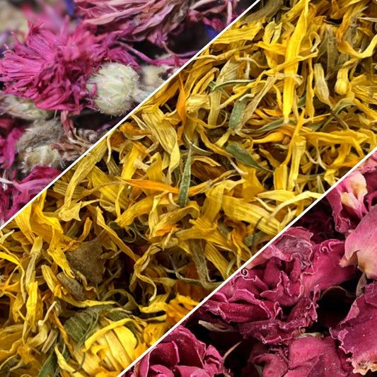 friandises mix naturel pour lapin bleuet rouge fleurs de soucis et fleurs de roses